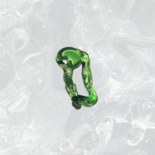 GLASS CHARM SMALL GREEN