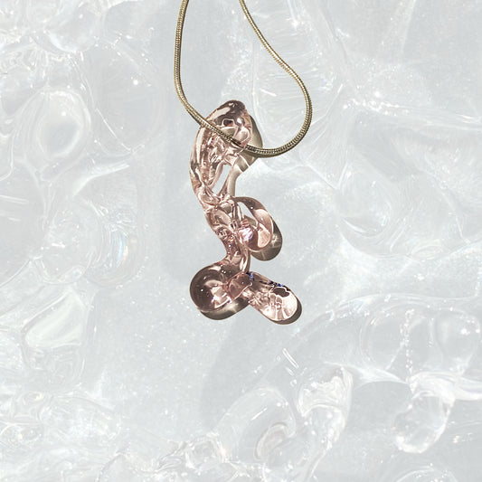 GLASS CHARM LONG BABYPINK